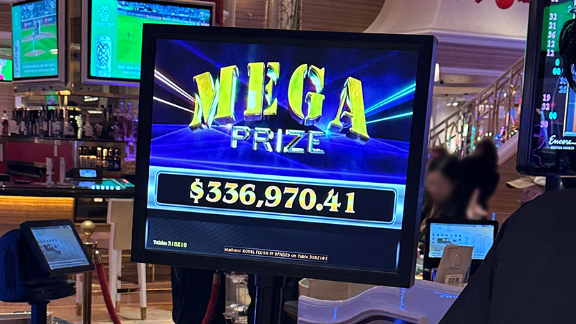 A guest won $336,970 hitting a Super 4 Jackpot